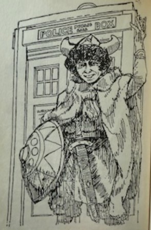 Internal illustration: Doctor Who tries on a Viking costume